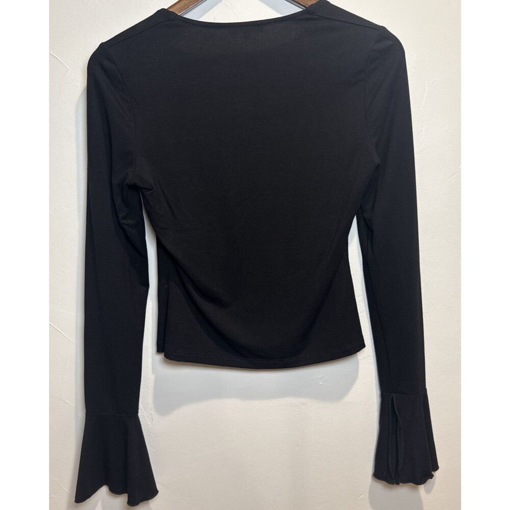 Reformation Black Shirt Women's Small Witchy Goth Dark Academia Dark Romantic - Picture 3 of 12